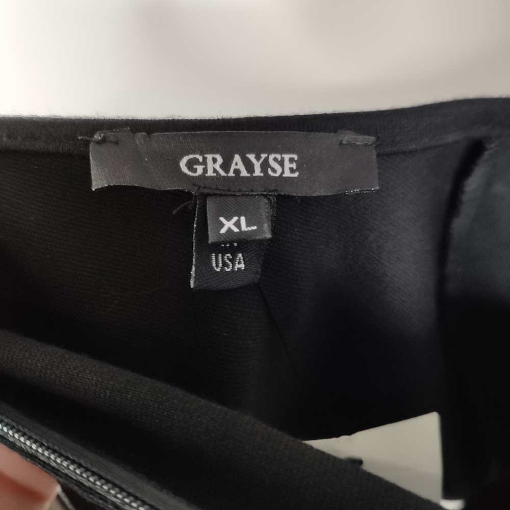 Grayse Black Dress NWT Size XL Embellished Neck - Picture 7 of 10